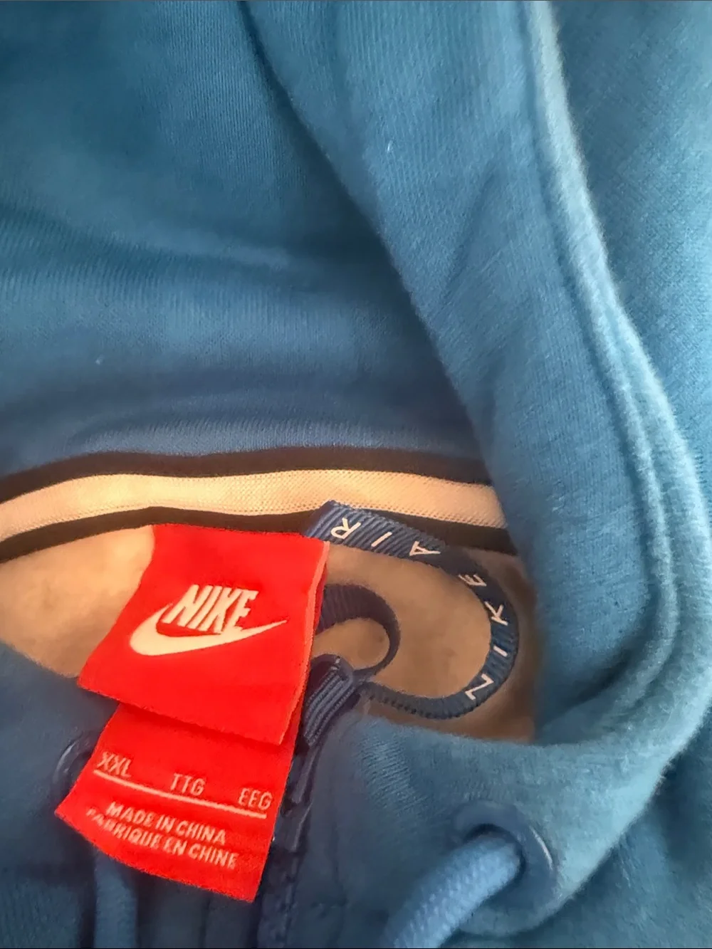 Nike Blue, Gray & Black Full-Zip Hooded Sweatshirt xxl